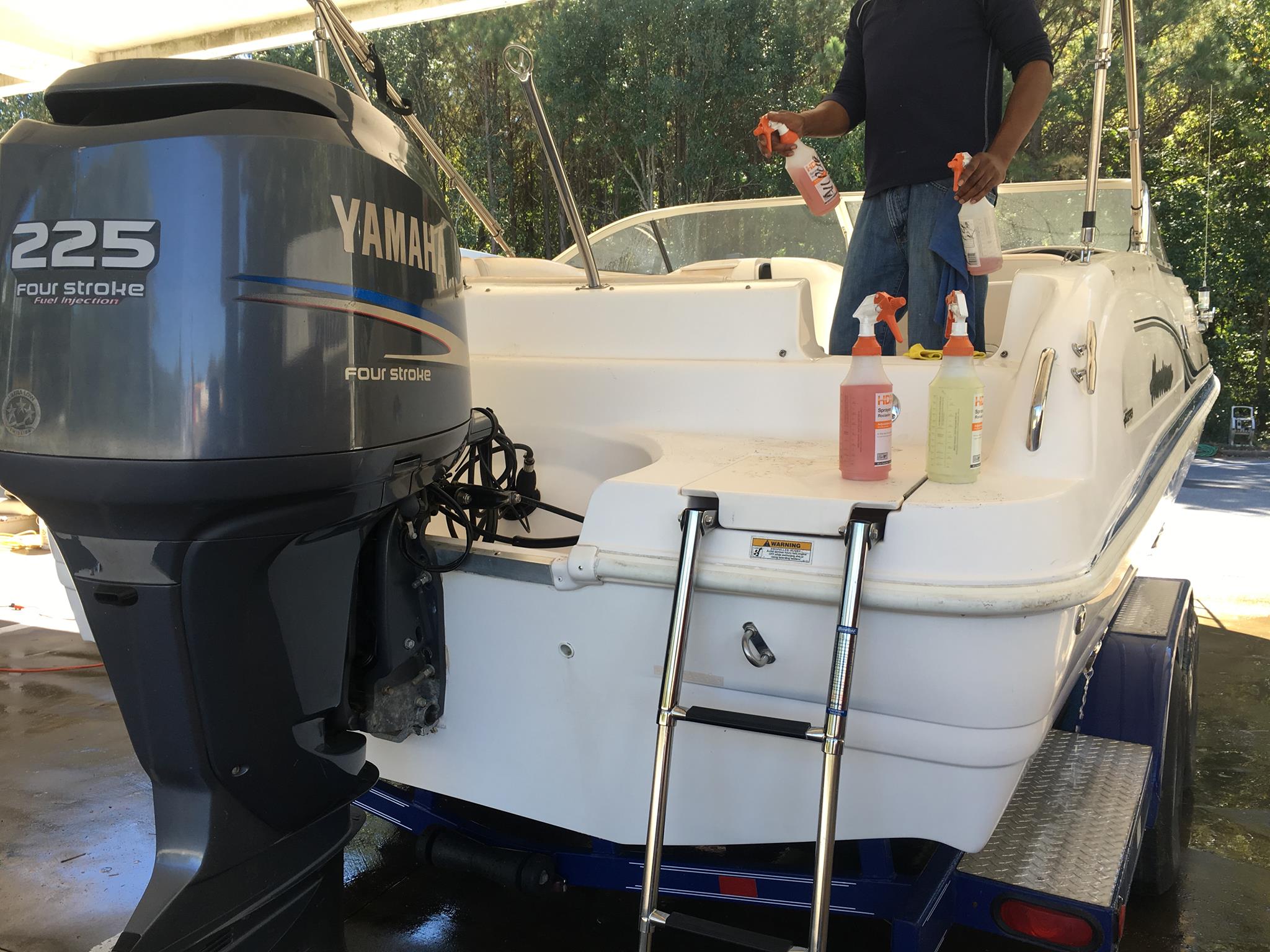 Yamaha outboard motor detail